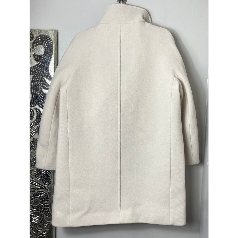 J CREW COAT 2 IVORY VILLA WOOL ITALIAN STADIUM CLOTH NELLO GORI PALE BONE CLASSY - Picture 6 of 16